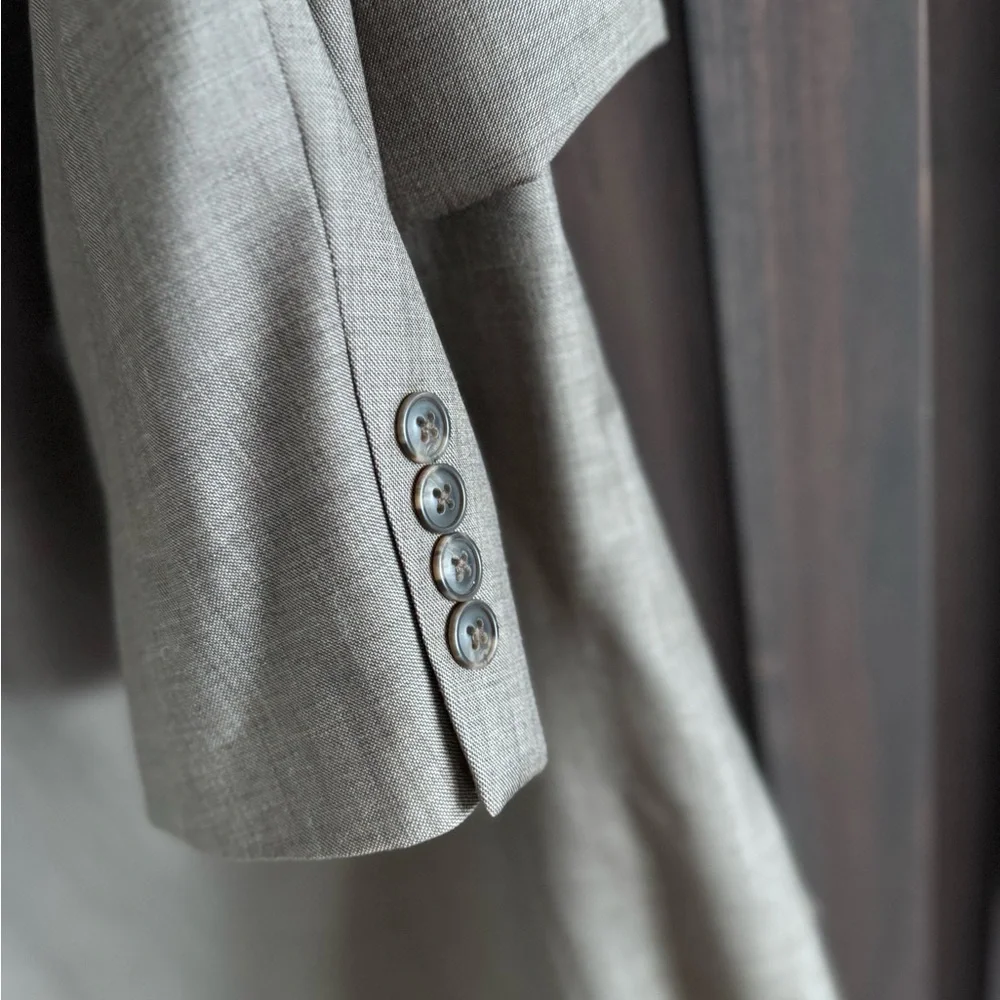 Stafford Classic Gray/Brown Men's Suit Jacket 44R Pants 36/32